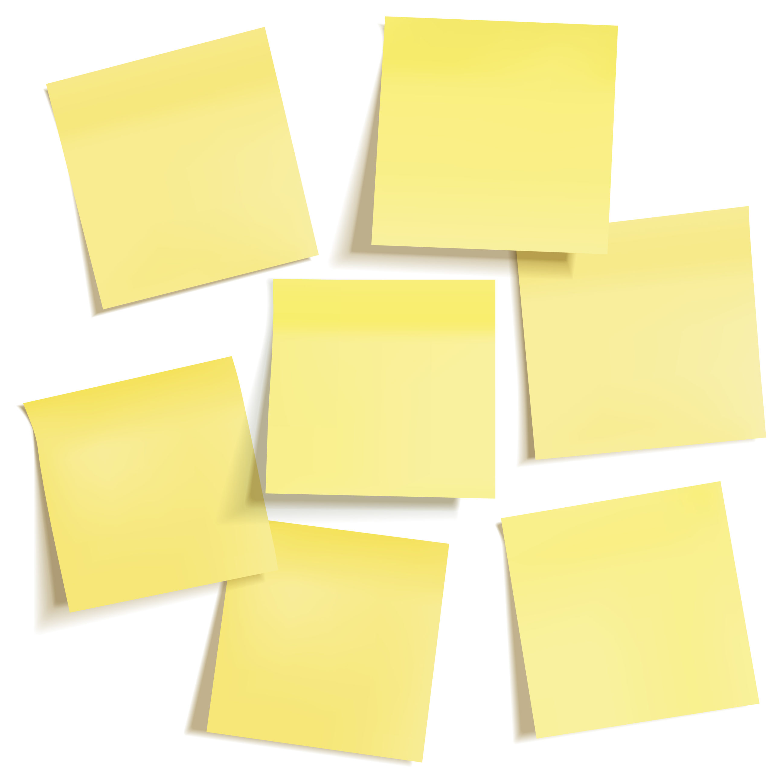 Set,Of,Different,Yellow,Sticky,Note,Papers,,Ready,For,Your